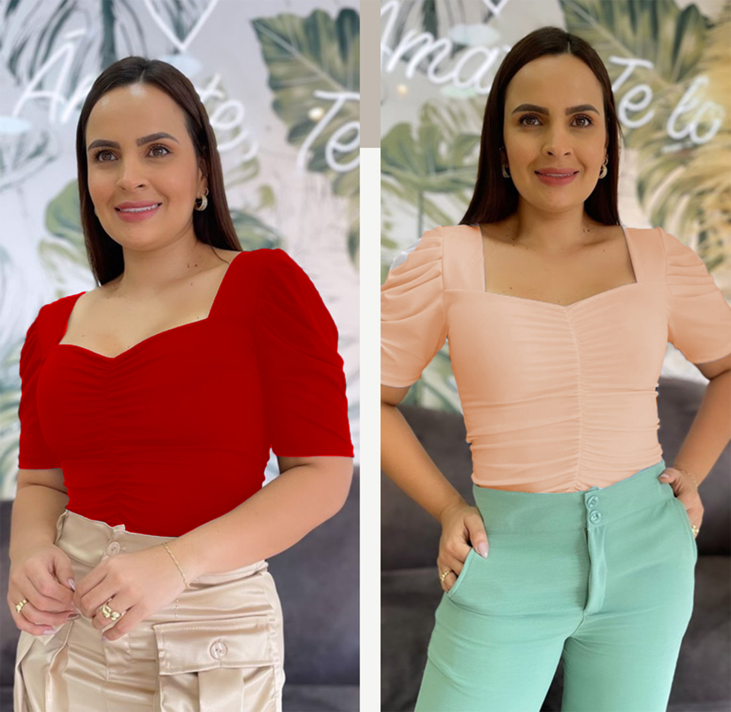 Paw Drazzel Boutique Women's Casualwear, Full Shoulder, Mid-Length Sleeve Tori Blouse