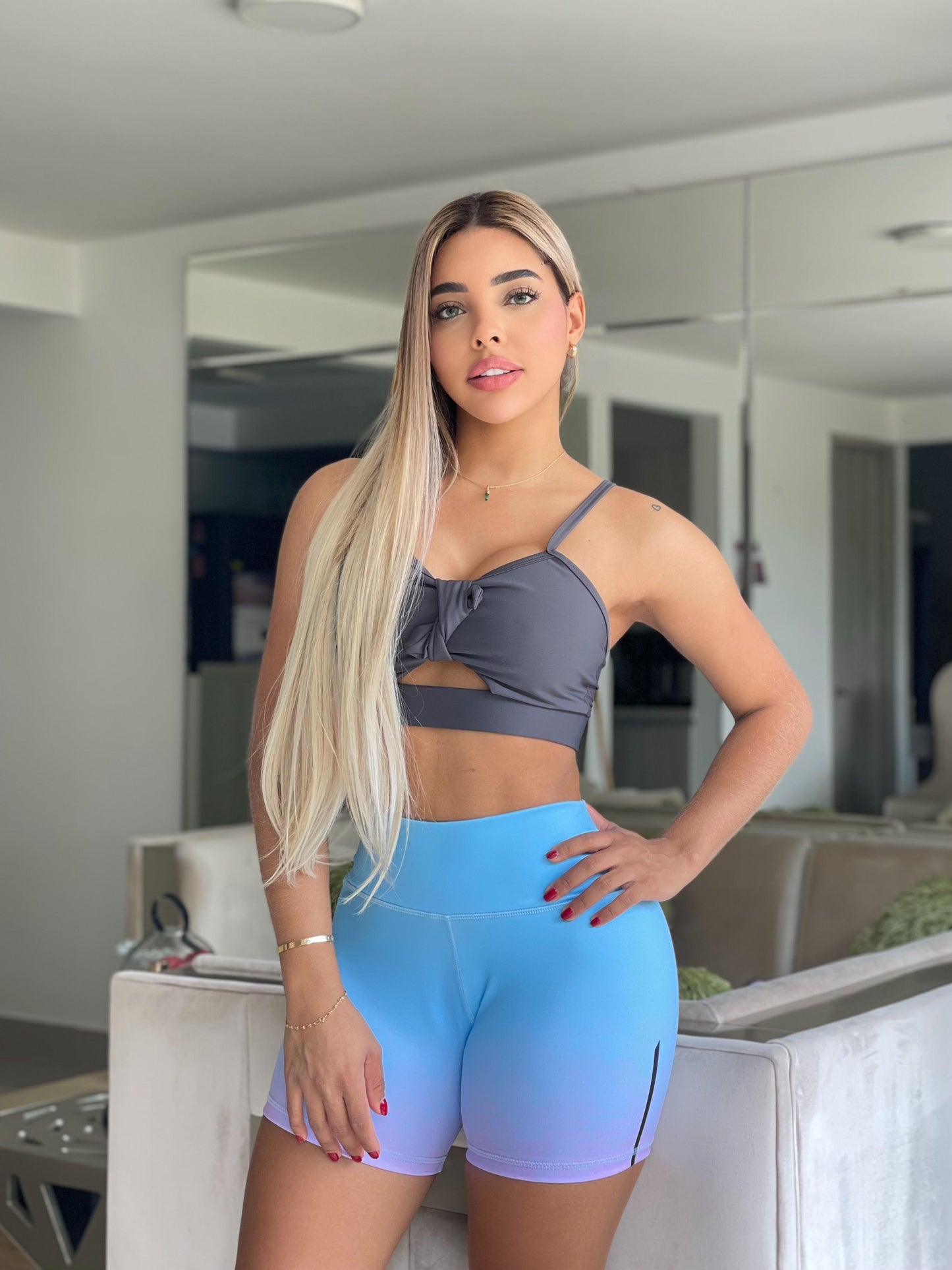 Paw Drazzel Boutique Women's Athletic Wear, One piece, Short-Leg, High Waist, Printed Workout Shorts