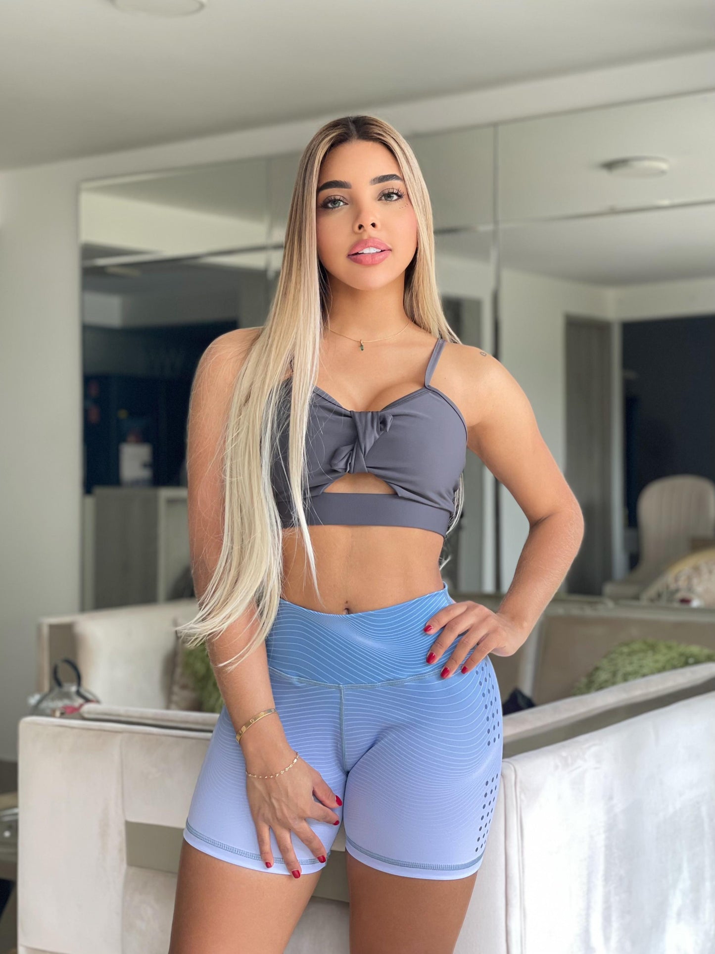 Paw Drazzel Boutique Women's Athletic Wear, One piece, Short-Leg, High Waist, Printed Workout Shorts