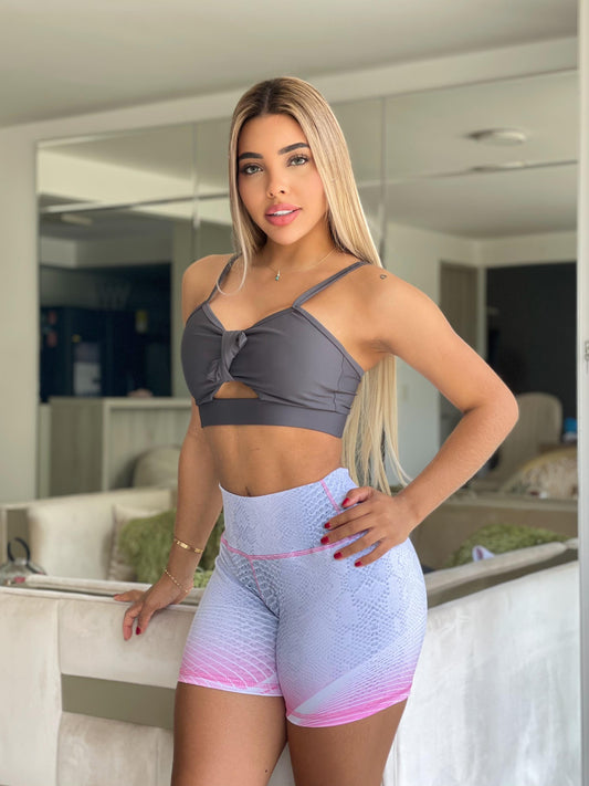Paw Drazzel Boutique Women's Athletic Wear, One piece, Short-Leg, High Waist, Printed Workout Shorts