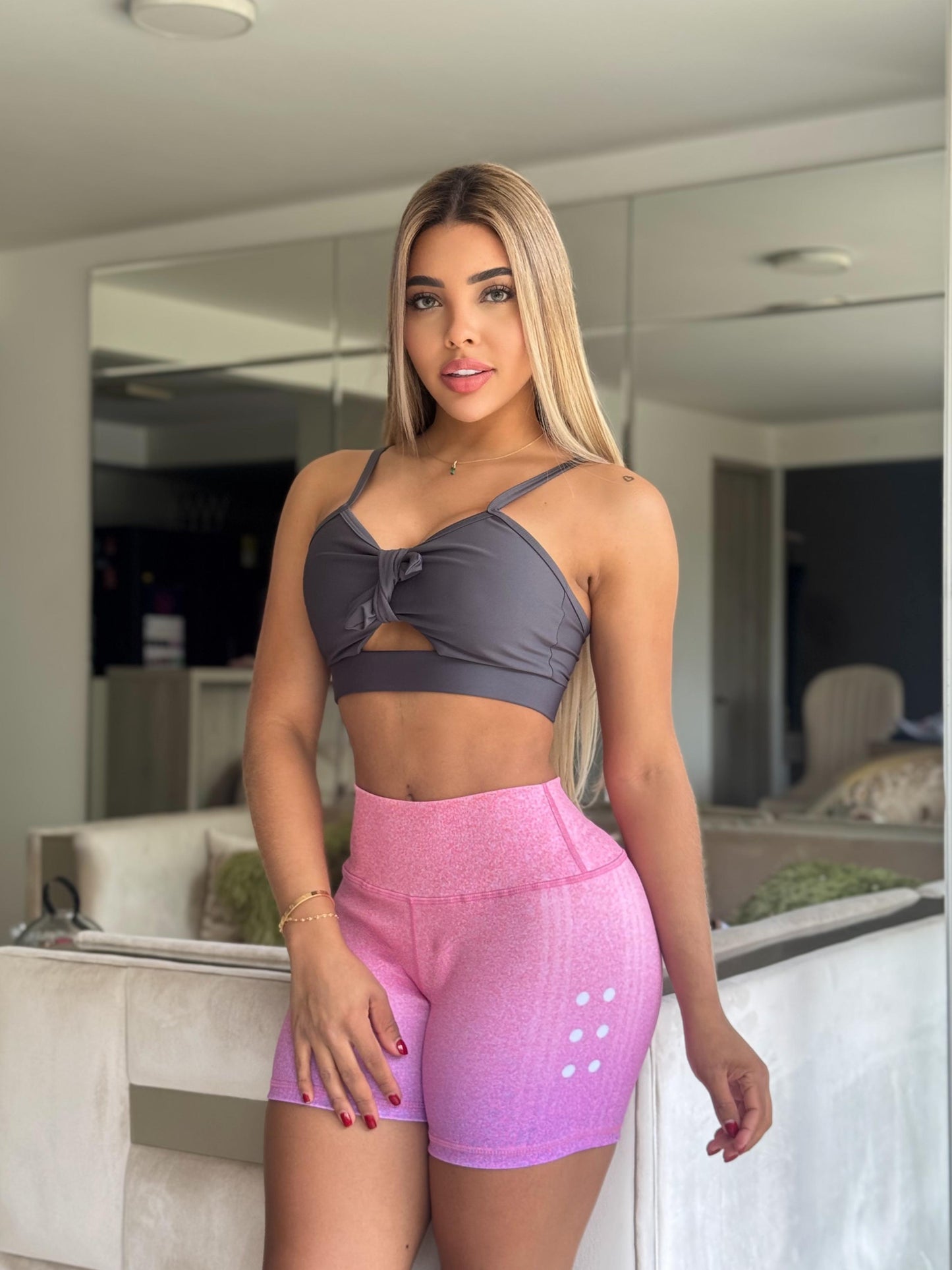 Paw Drazzel Boutique Women's Athletic Wear, One piece, Short-Leg, High Waist, Printed Workout Shorts