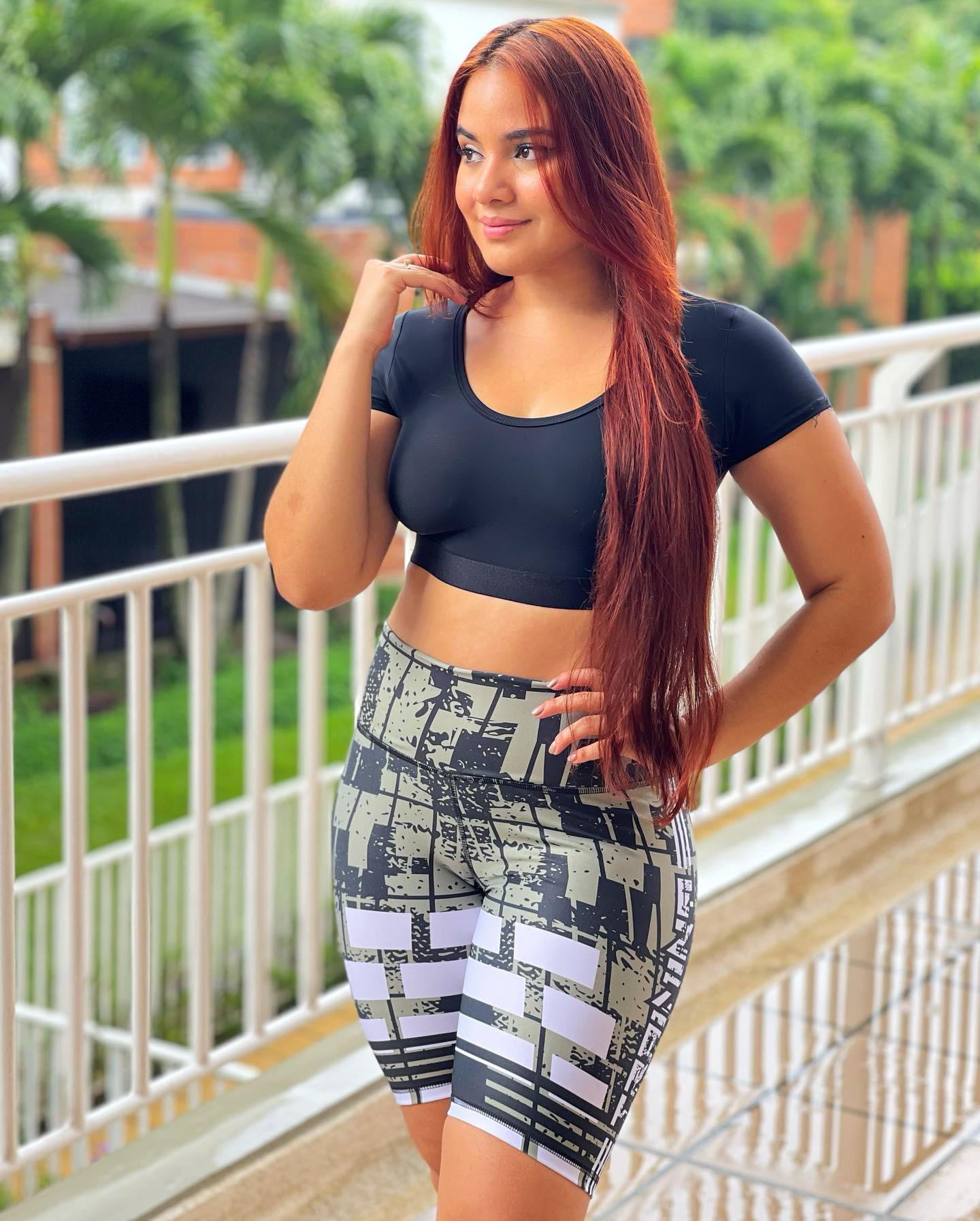 Paw Drazzel Boutique Women's Athletic Wear, One piece, Short-Leg, High Waist, Printed Workout Shorts