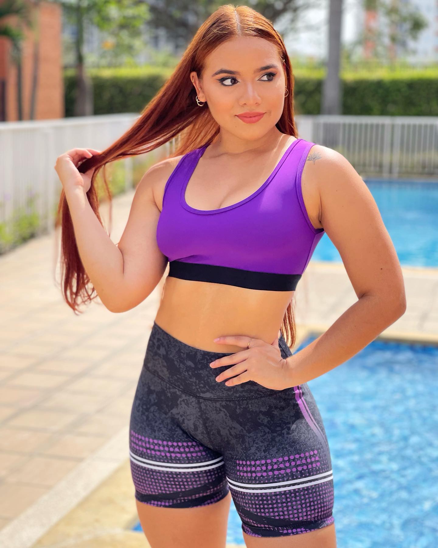 Paw Drazzel Boutique Women's Athletic Wear, One piece, Short-Leg, High Waist, Printed Workout Shorts