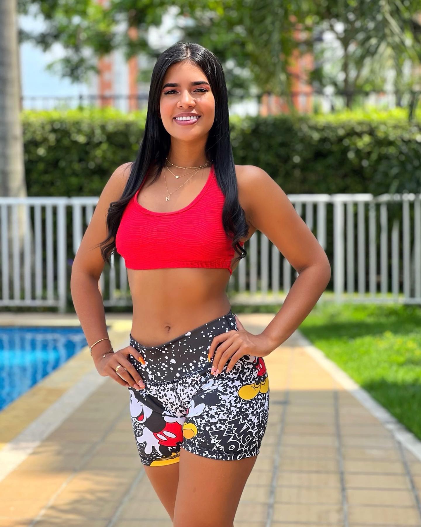 Paw Drazzel Boutique Women's Athletic Wear, One piece, Short-Leg, High Waist, Printed Workout Shorts