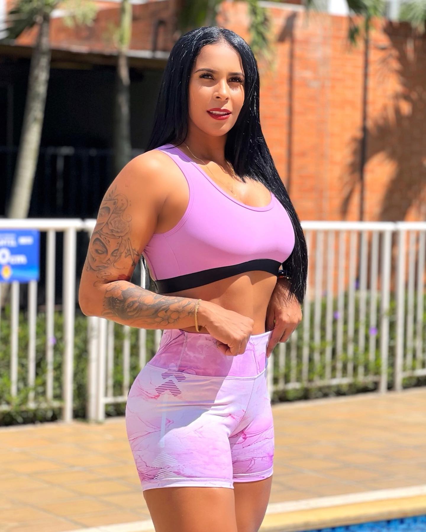 Paw Drazzel Boutique Women's Athletic Wear, One piece, Short-Leg, High Waist, Printed Workout Shorts
