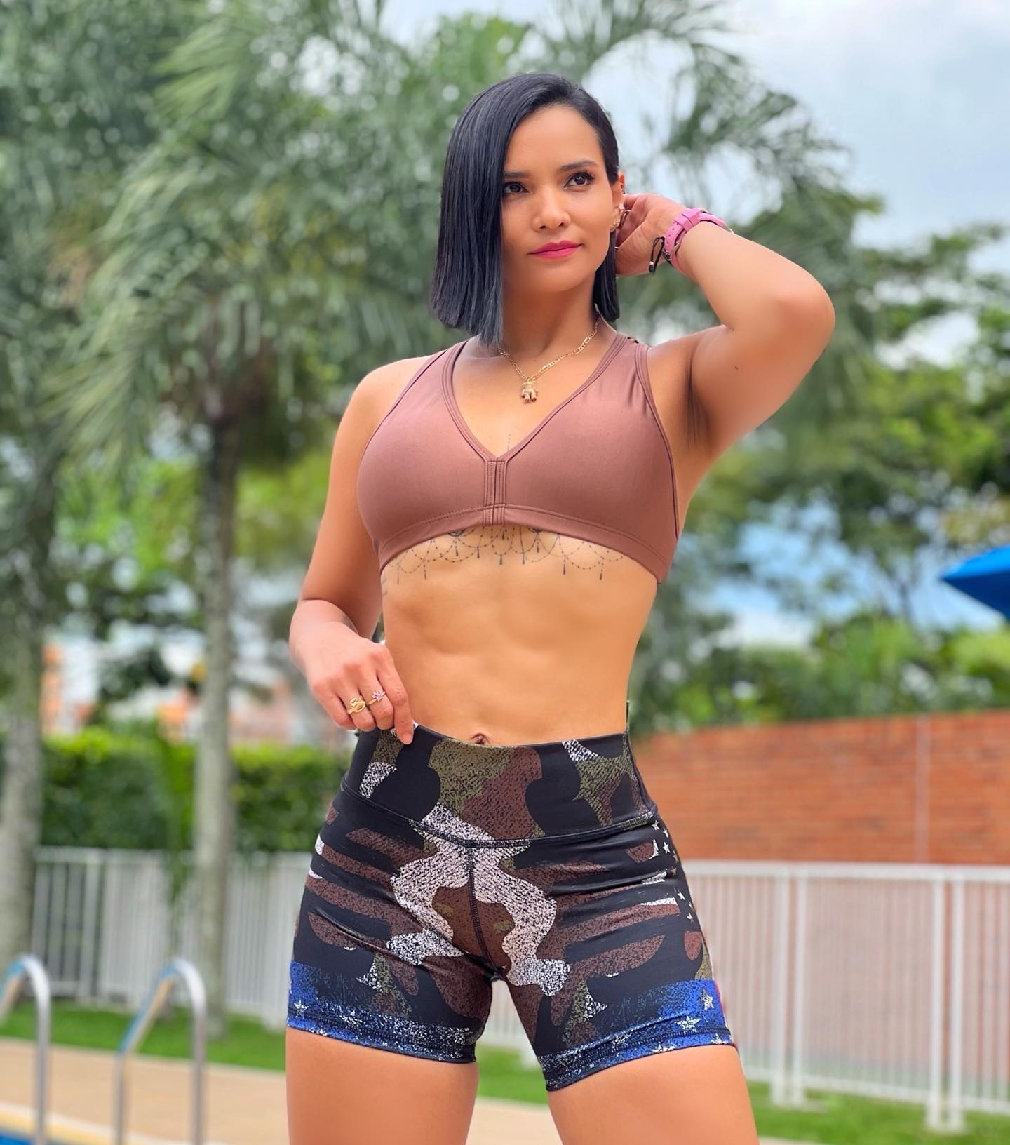 Paw Drazzel Boutique Women's Athletic Wear, One piece, Short-Leg, High Waist, Printed Workout Shorts