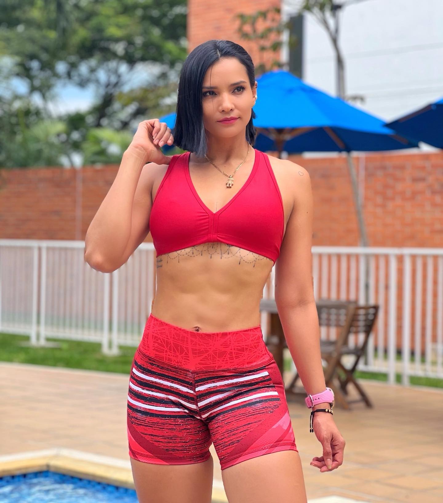 Paw Drazzel Boutique Women's Athletic Wear, One piece, Short-Leg, High Waist, Printed Workout Shorts