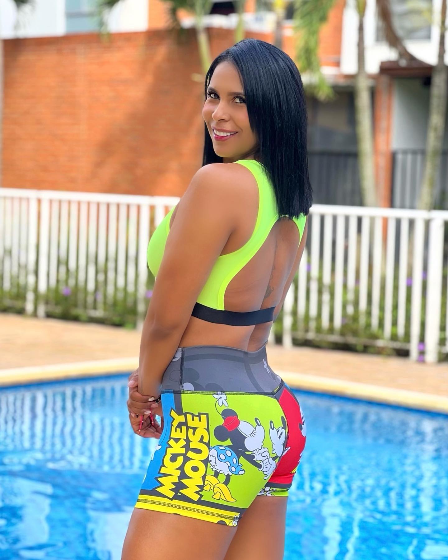 Paw Drazzel Boutique Women's Athletic Wear, One piece, Short-Leg, High Waist, Printed Workout Shorts