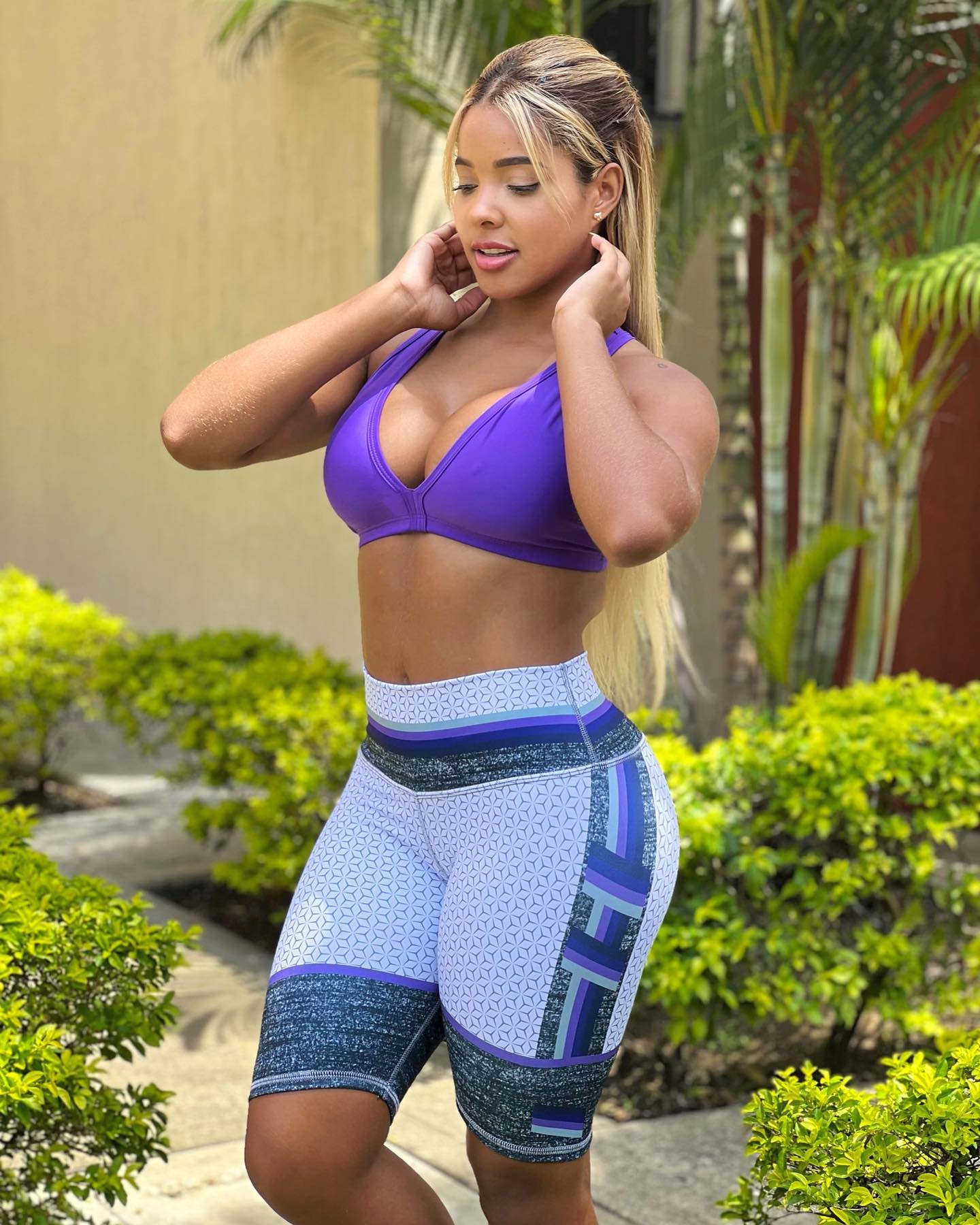 Paw Drazzel Boutique Women's Athletic Wear, One piece, Short-Leg, High Waist, Printed Workout Shorts