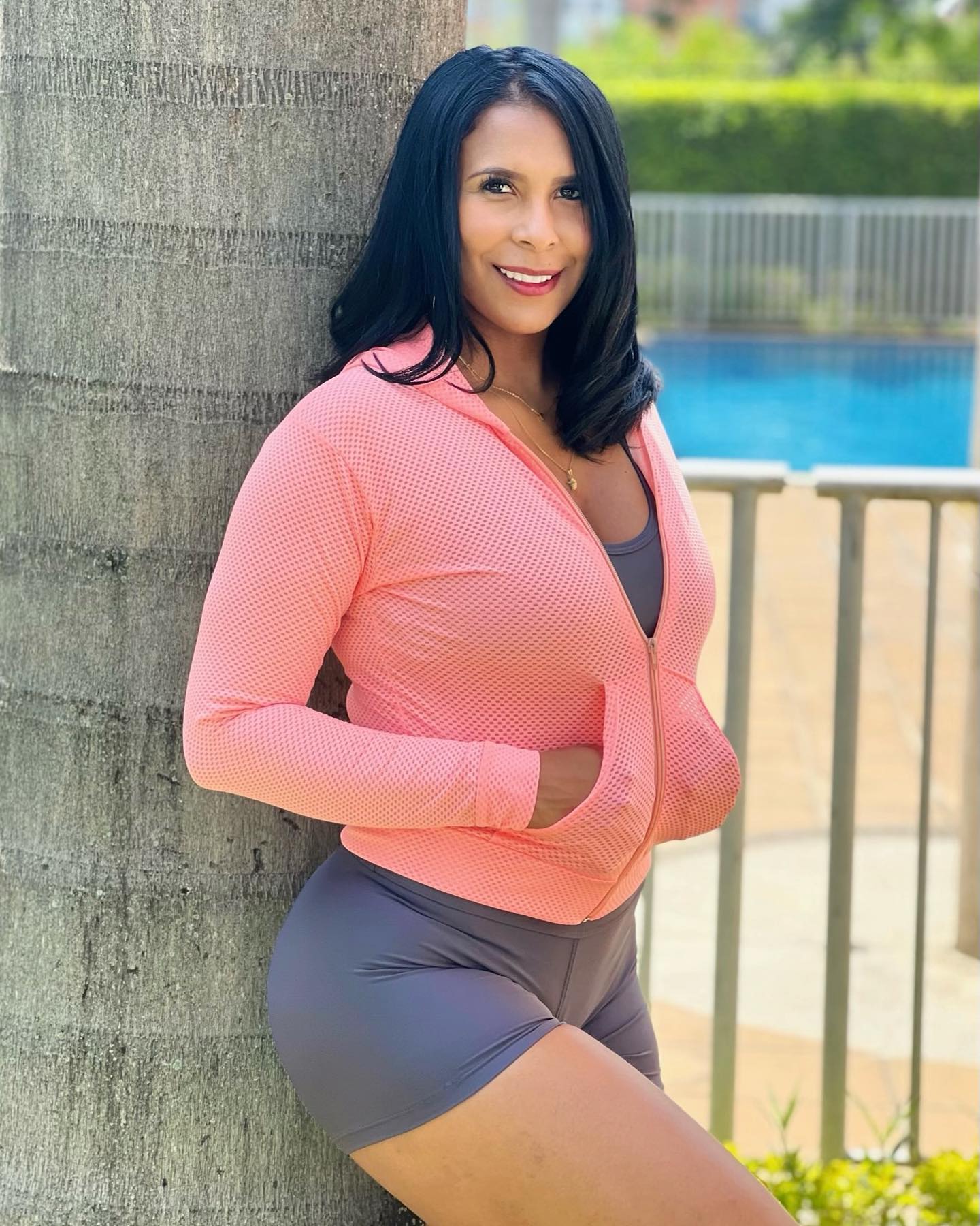 Paw Drazzel Boutique Women's Athletic Wear, Long Sleeve, Waist High, Full Length Zipper, Sheer Hooded Workout Jacket