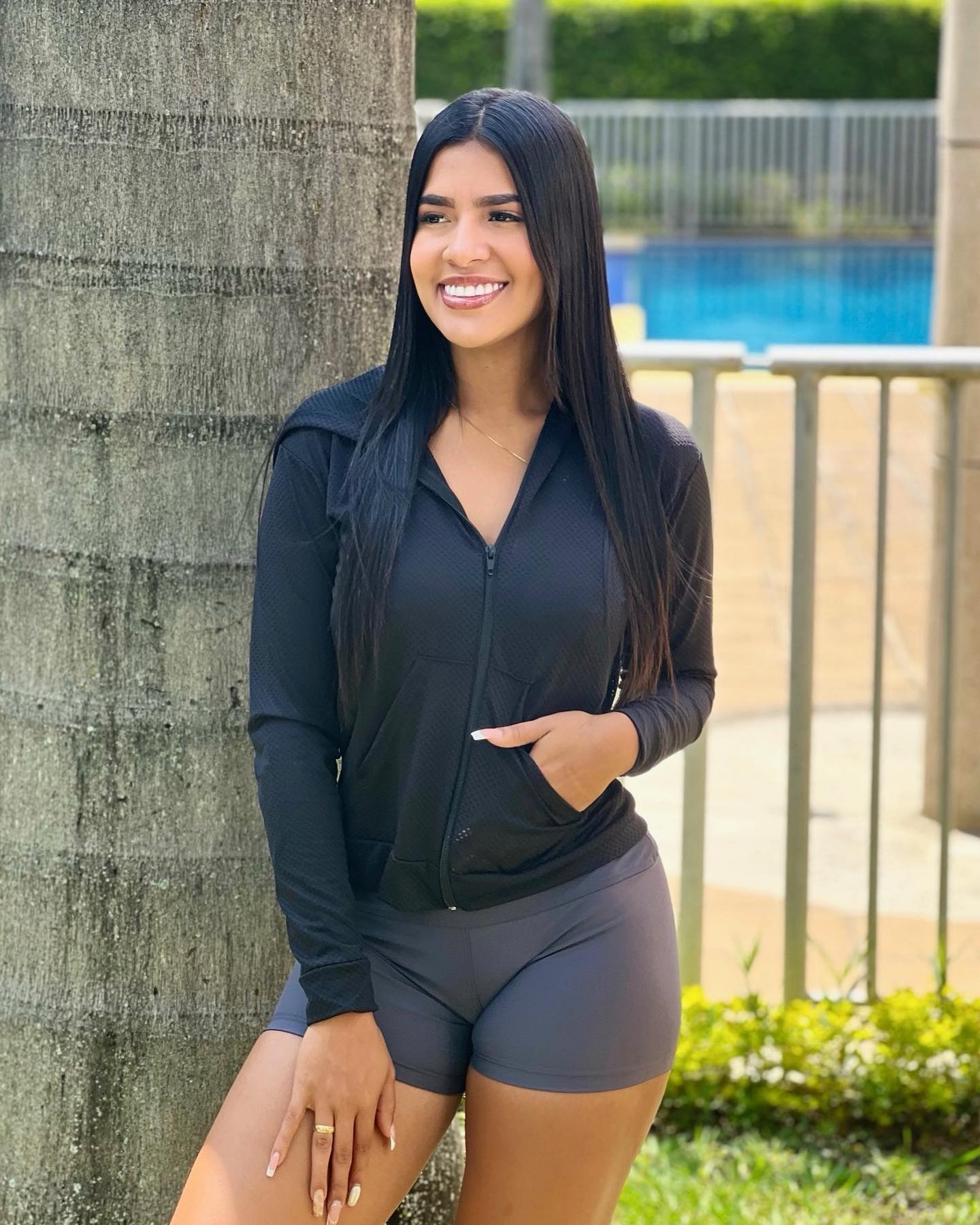 Paw Drazzel Boutique Women's Athletic Wear, Long Sleeve, Waist High, Full Length Zipper, Sheer Hooded Workout Jacket