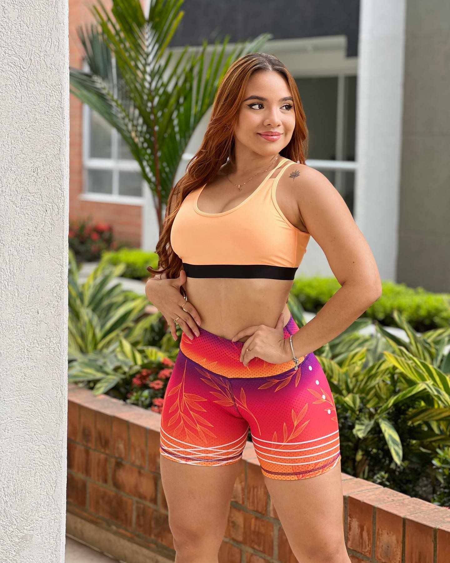 Paw Drazzel Boutique Women's Athletic Wear, One piece, Short-Leg, High Waist, Printed Workout Shorts
