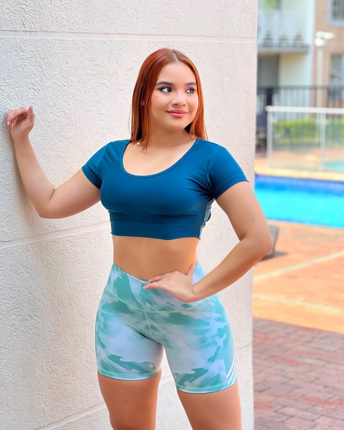 Paw Drazzel Boutique Women's Athletic Wear, One piece, Short-Leg, High Waist, Printed Workout Shorts