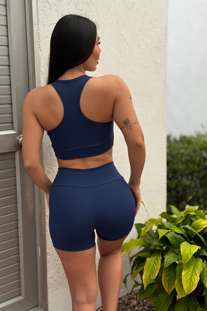 Paw Drazzel Boutique Women's Athletic Wear, Two-Piece, Short-Leg, Sports Bra, High Waist, Workout Set