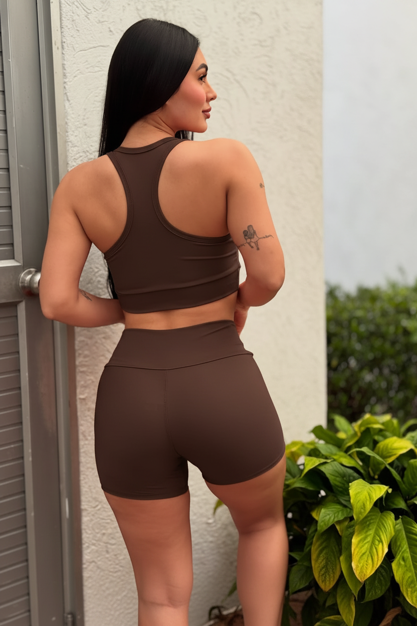 Paw Drazzel Boutique Women's Athletic Wear, Two-Piece, Short-Leg, Sports Bra, High Waist, Workout Set