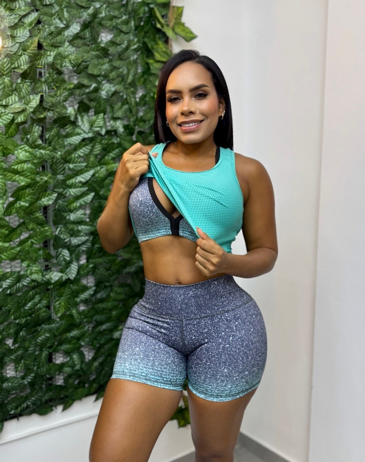 Paw Drazzel Boutique Women's Athletic Wear, Two-piece, Short-Leg, High Waist, Contour Hugging, Printed Workout Set