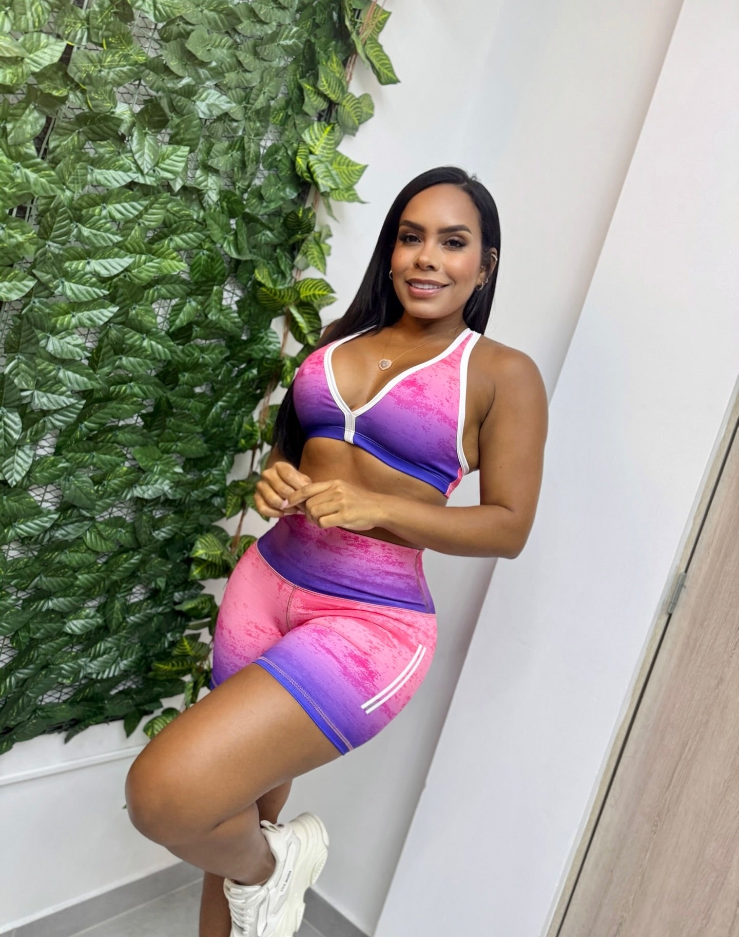 Paw Drazzel Boutique Women's Athletic Wear, Two-piece, Short-Leg, High Waist, Contour Hugging, Printed Workout Set