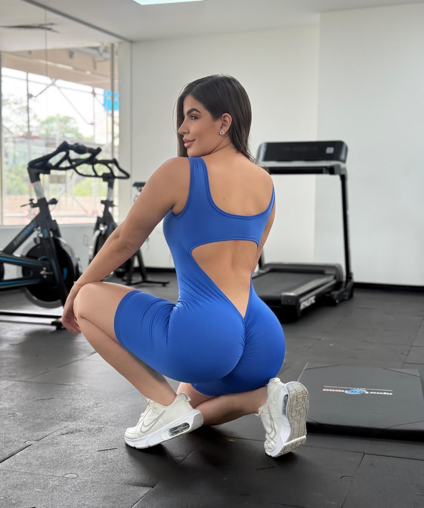 Paw Drazzel Boutique Women's Athletic Wear, Short-Leg, Open Back, Sleeveless, Scrunch Booty, Workout Roma Suit