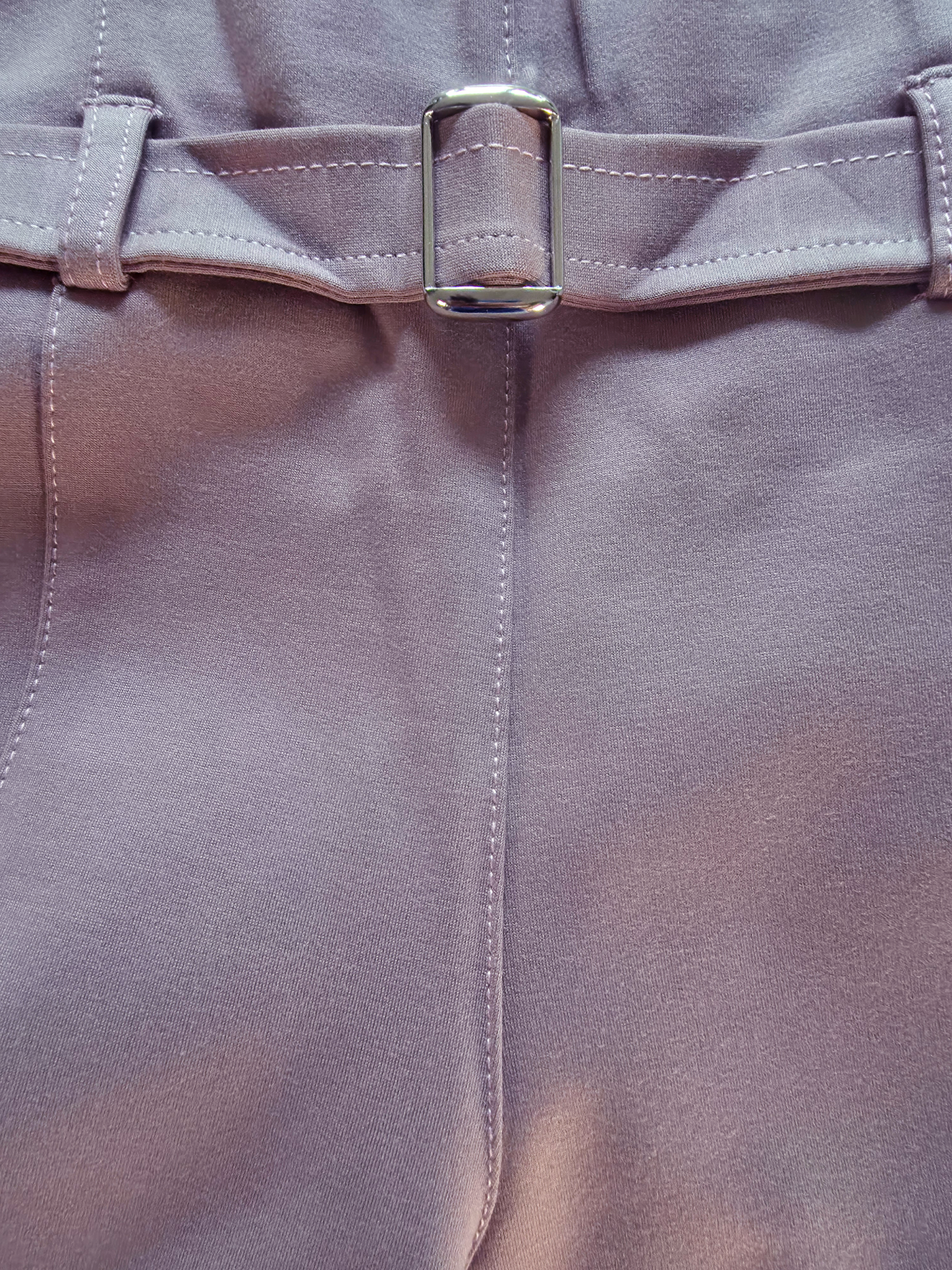 Paw Drazzel Boutique Women's High-Waisted, Belted, Straight-Leg, Tailored Pants