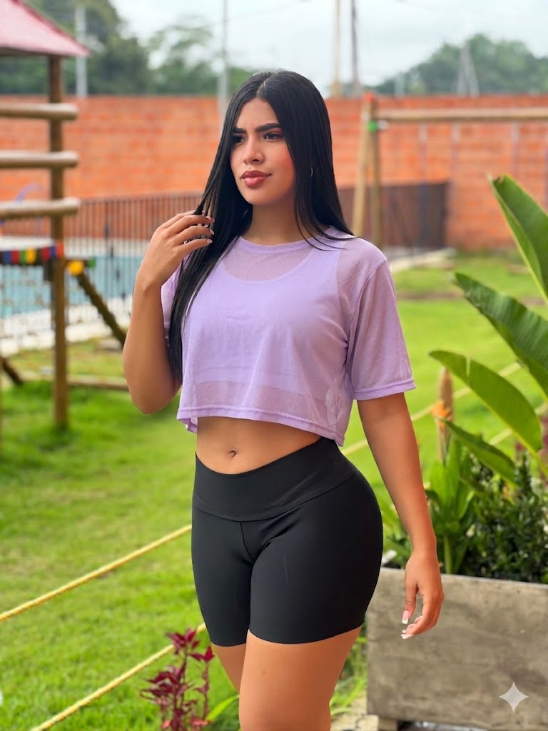 Paw Drazzel Boutique Women's Athletic Wear, Short Sleeve, Wide Neck, Open Sheer/Mesh Crop Top