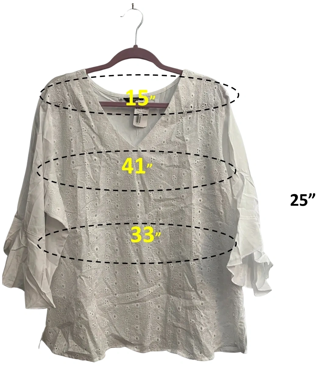 Size 20 blouse, quarter sleeve.