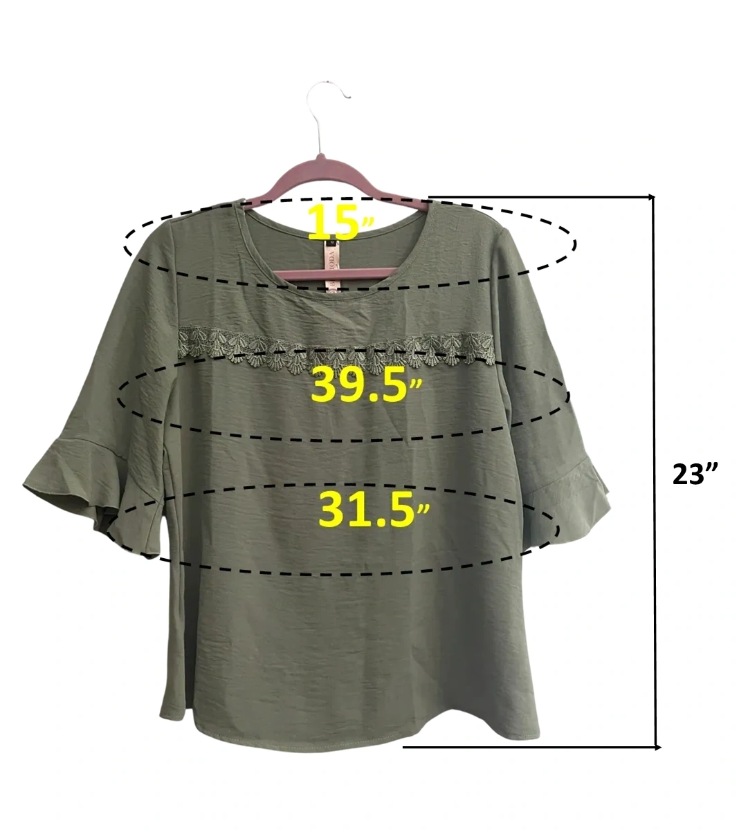 Size 12 blouse, quarter sleeve.