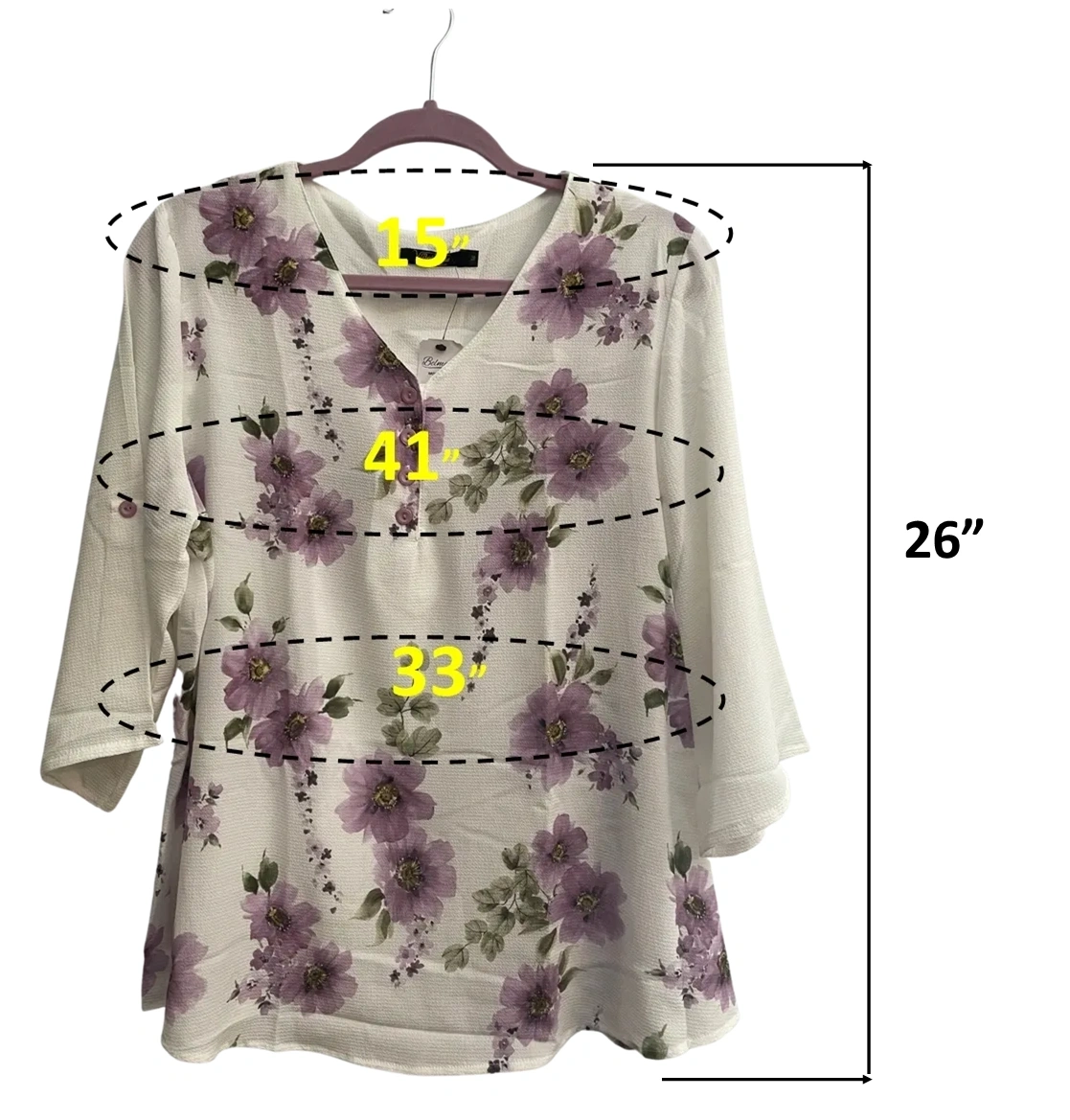 Size 16 blouse, quarter sleeve.