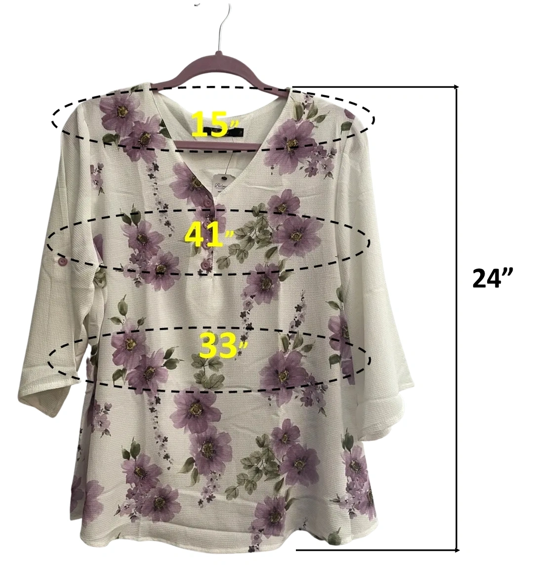 Size 16 blouse, quarter sleeve.