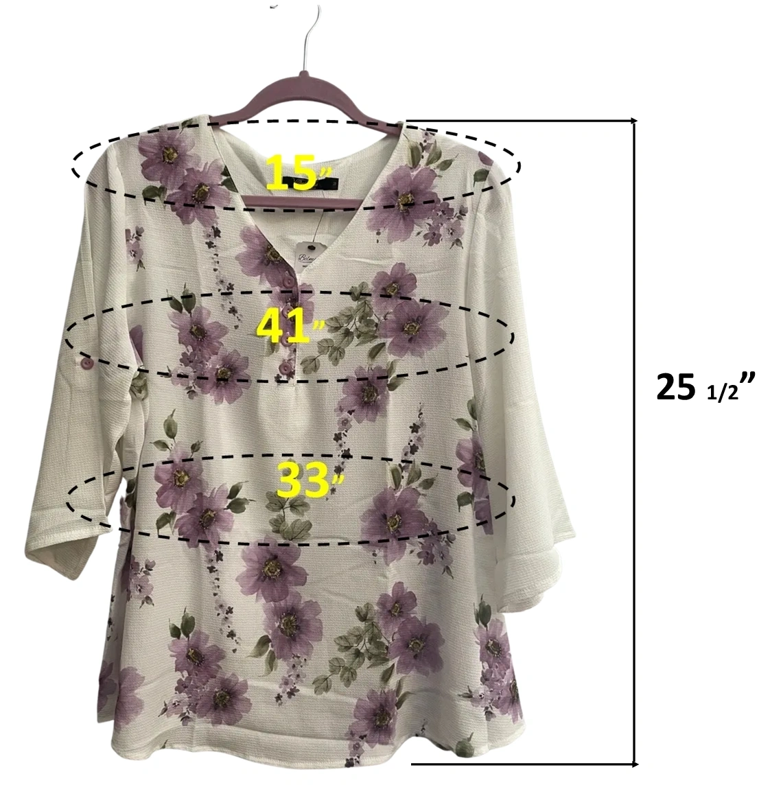 Size 16 blouse, quarter sleeve.