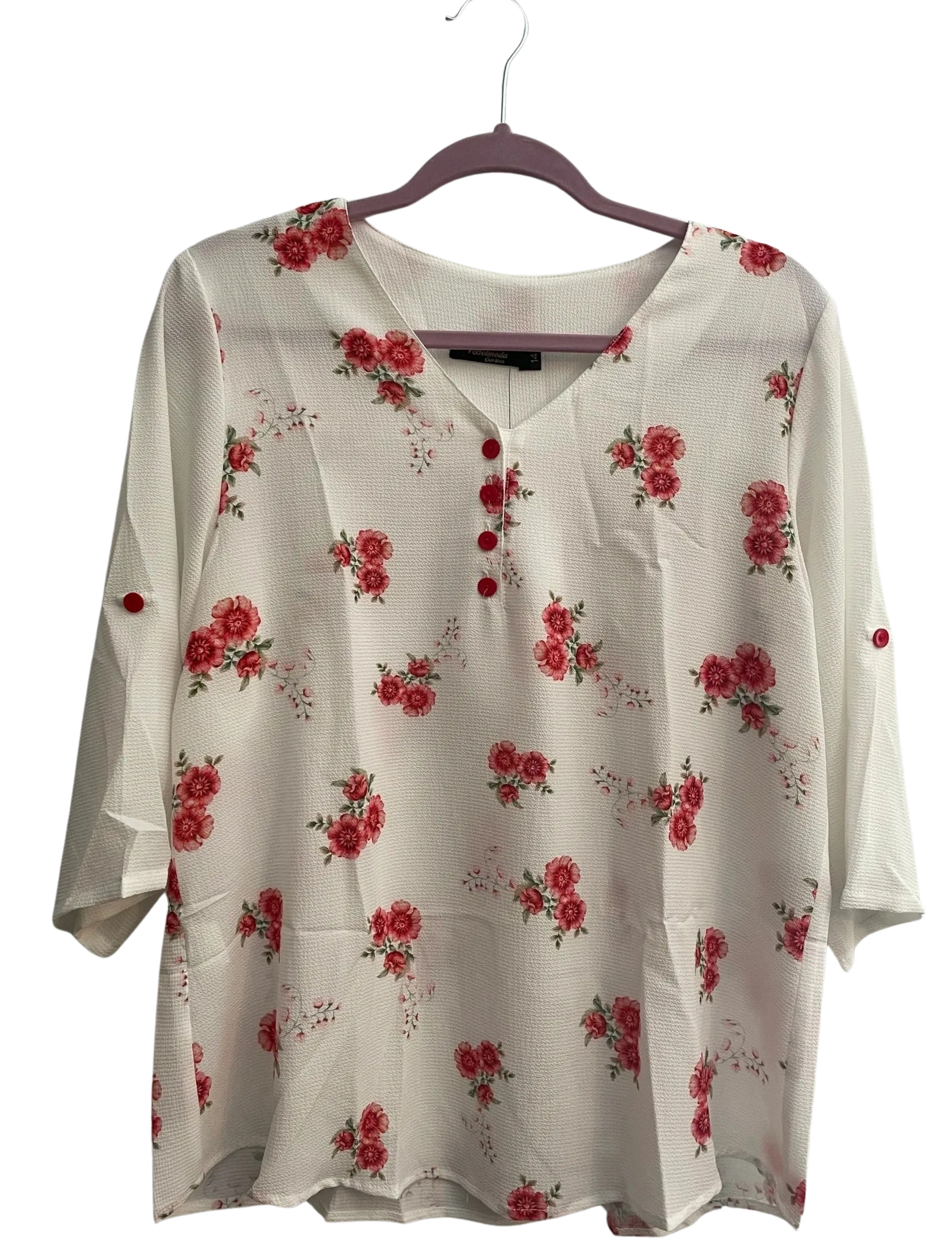 Size 14 blouse, quarter sleeve.